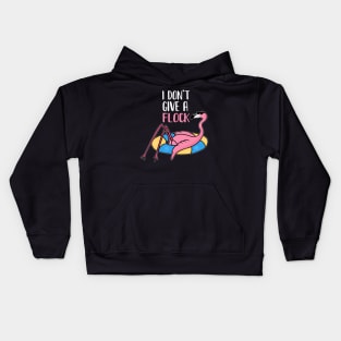 Funny Flamingo, I Don't Give a Flock, Tropical Kids Hoodie